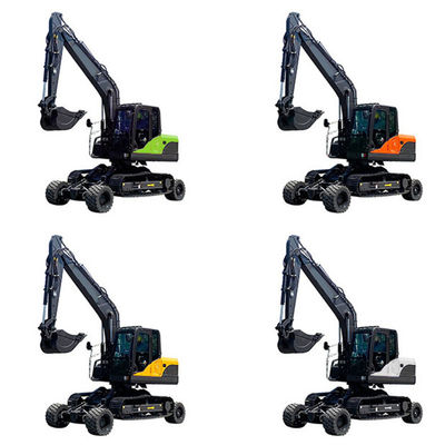 รถขุดตีนตะขาบล้อเหลือง 9 Ton Hydraulic Compact Excavator