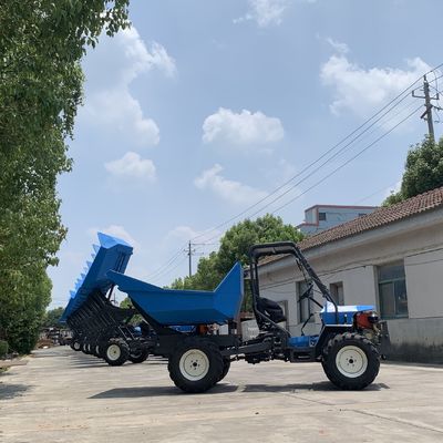 Green Mini Agriculture Tractor พวงมาลัยแบบประกบพร้อมเครื่องยนต์ปลาทอง