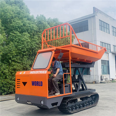 รถไถตีนตะขาบการเกษตร 4WD Mini Dumper สำหรับการขนส่งผลไม้