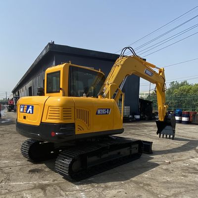 รถขุดตีนตะขาบขนาดเล็ก 2200 กิโลวัตต์สีเหลืองรถขุดขนาดเล็กขนาดเล็ก