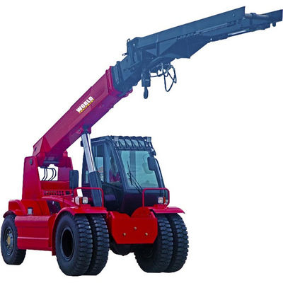 รถยกแขนยืดไสลด์ระบบกันสะเทือนแบบแข็งแบบประหยัดพลังงาน Telescopic Crane Loader