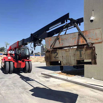 รถยกแขนยืดไสลด์ระบบกันสะเทือนแบบแข็งแบบประหยัดพลังงาน Telescopic Crane Loader