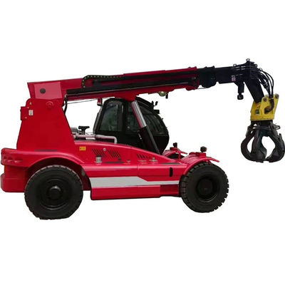 10ton Telescopic Crane Loader Mini Front Wheel Drive เสียงรบกวนต่ำ