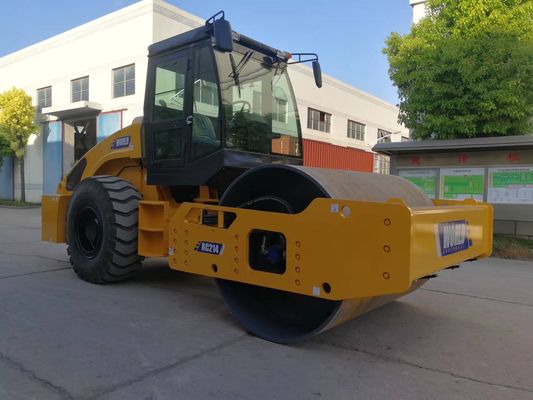 รถบดถนนแบบสั่นสะเทือนแบบดรัมคู่แบบ Heavy Duty Walk หลังลูกกลิ้งแบบสั่นสะเทือน