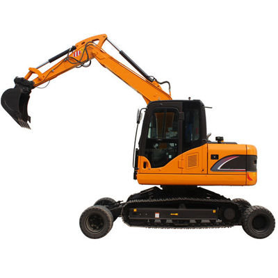 รถขุดตีนตะขาบล้อในตัว 10 12 Ton Digger รถขุดตีนตะขาบขนาดเล็ก