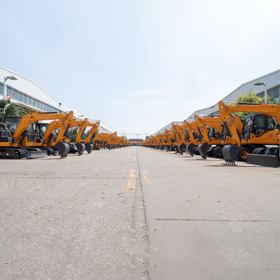 Yuchai Engine Small Mini Excavator Yellow เครื่องขุดไฮดรอลิค