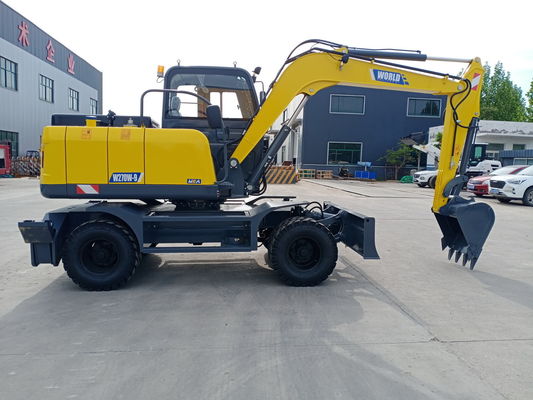 0.2-0.6cbm Bucket Wheel Crawler Loader 10-12rpm Grapple Clamp Orchards เทศบาล