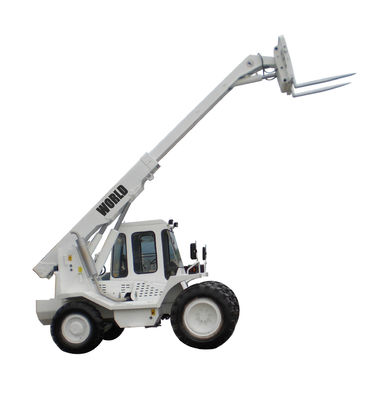 ขับเคลื่อน 4 ล้อ EPA เครื่องยนต์ดีเซล Telescopic Handler 2.5T load Telescopic Forklift 4WD Telehandler