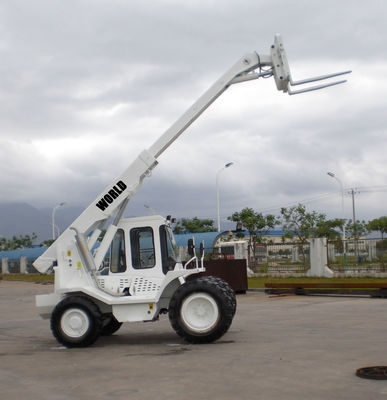 จอยสติ๊ก ไฮดรอลิก Telescopic Forklift เบรกไฮดรอลิก พวงมาลัยพาวเวอร์