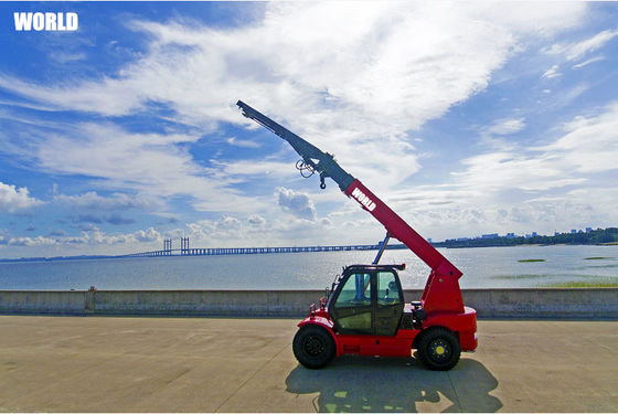 ประเทศจีนโลก 11 ตัน ขนาดใหญ่ ไฮดรอลิกควบคุม Forklift Telescopic Wheel Loader สําหรับขาย