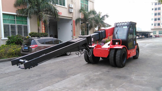 ประเทศจีนโลก 11 ตัน ขนาดใหญ่ ไฮดรอลิกควบคุม Forklift Telescopic Wheel Loader สําหรับขาย