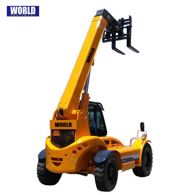 3T 4T ดีเซล Telescopic Handler Forklift Four Wheel Steering 7m 14m Telehandler