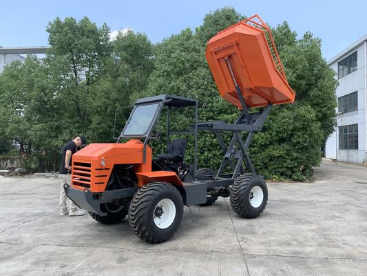 Slope Operation 35HP Palm Oil Tractor 10-16.5 Wide Flotation Tires 4WD for Hillside Plantations